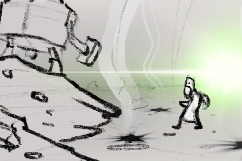 Storyboard frame — narrative beat exploration.